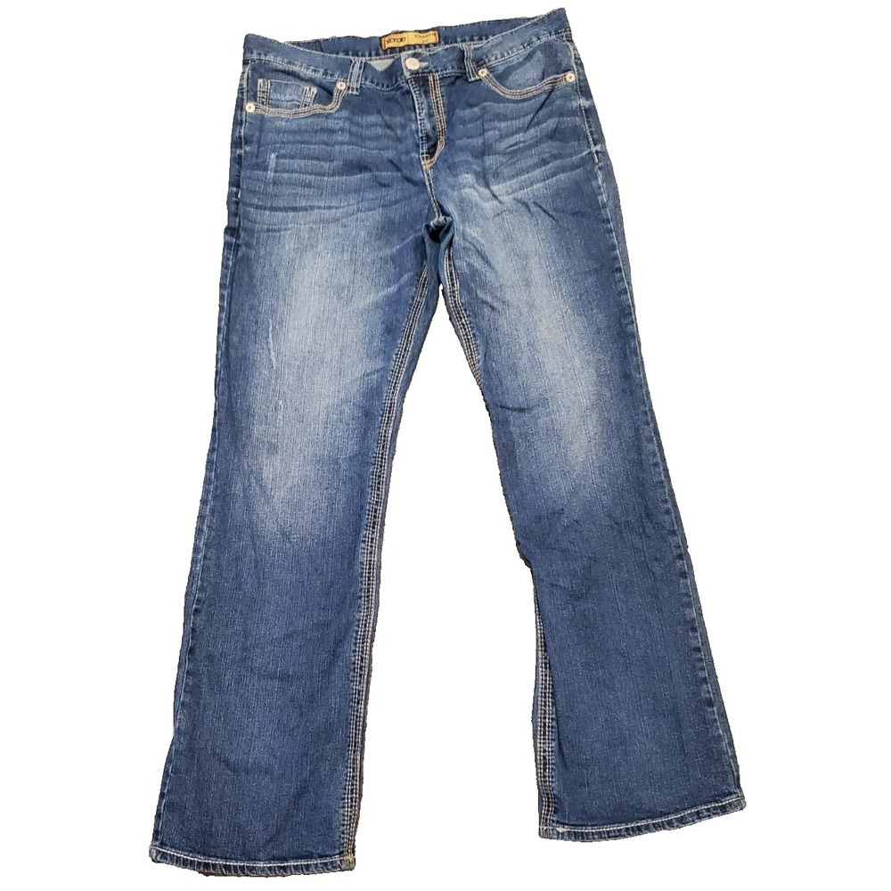 Seven7 Men's‎ Straight Fit Jeans 38X34 Denim Blue Jeans